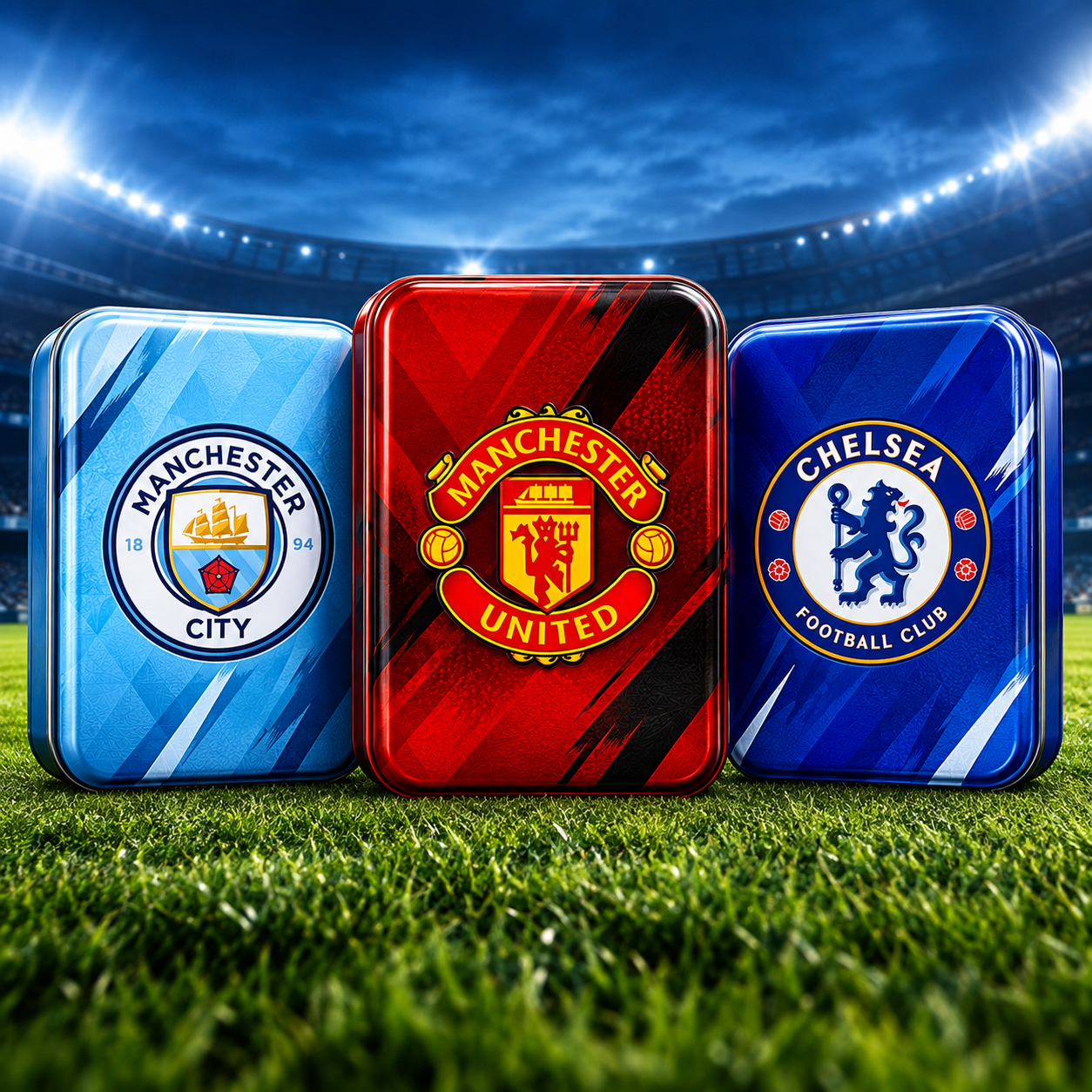 2026/27 Collector Tins: Man City, Man U & Chelsea