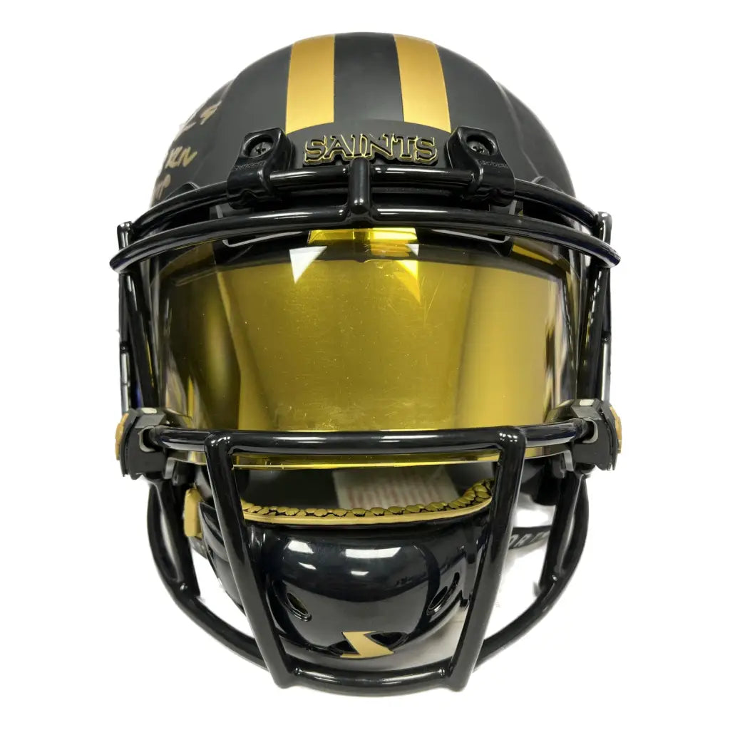 drew brees football helmet Autographed Drew Brees Eclipse Authentic Saints Helmet w/ Inscription