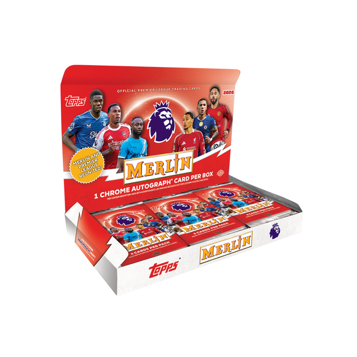 Box+デッキ+パック 2026 TOPPS MERLIN PREMIER LEAGUE HOBBY 2026 Topps Merlin Premier League Soccer Hobby Box