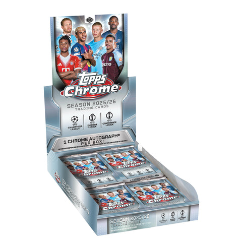 2025-26 Topps UEFA Club Competitions Chrome Soccer Hobby Box