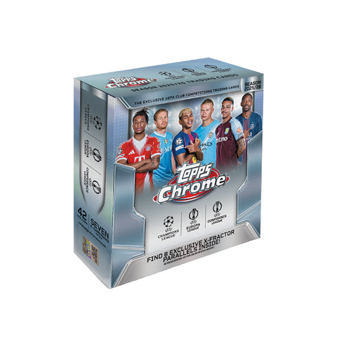 2025-26 Topps UEFA Club Competitions Chrome Soccer Mega Box