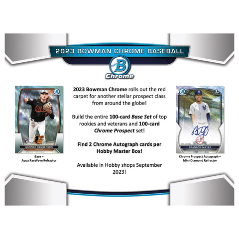 2023 Bowman Chrome Baseball Hobby