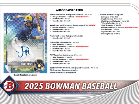 2025 Bowman Baseball Hobby Box