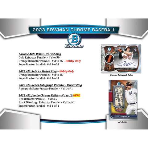 2023 Bowman Chrome Baseball Hobby