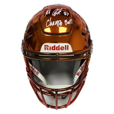 Autographed Rob Gronkowski Chrome Flex Buccaneers Helmet w/