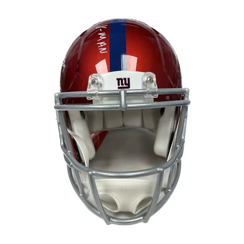 Autographed Xavier McKinney Flash Authentic Giants Helmet w/