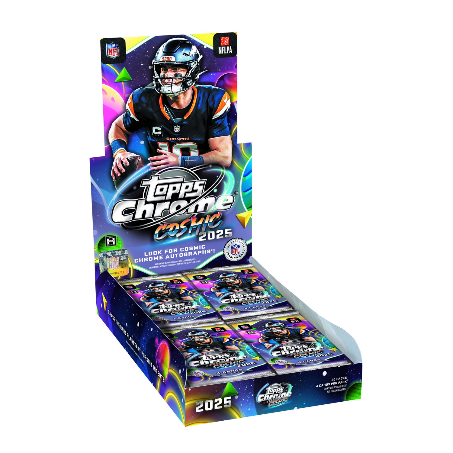 topps chrome 2025 rare cards 2025 Topps Cosmic Chrome Football Hobby Box