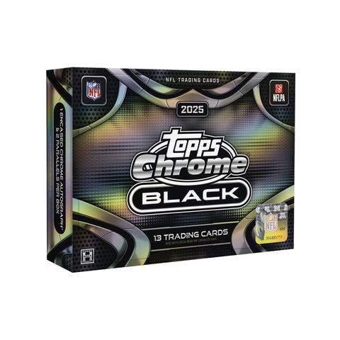 2025 Topps Chrome Black Football Hobby Box PREORDER 7/10