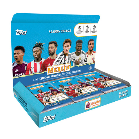 2024-25 Topps UEFA Club Competitions Merlin Chrome Soccer Hobby Box