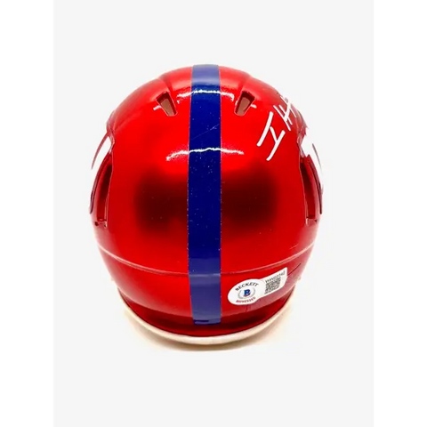NY Giants Isaiah Hodgins Autographed Riddell Mini Flash