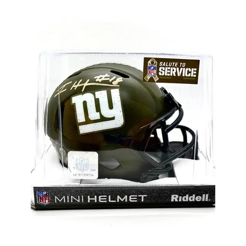 NY Giants Isaiah Hodgins Autographed Riddell Mini Salute