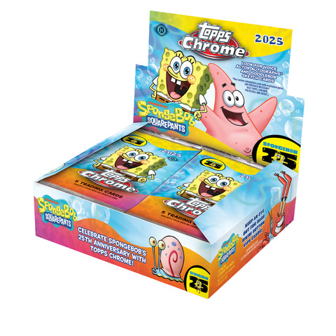 2025 Topps Chrome Spongebob Squarepants 25th Anniversary Hobby Box 10/1 PRESALE