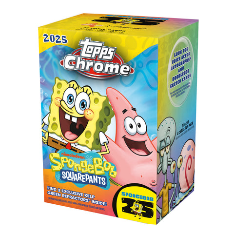 2025 Topps Chrome Spongebob Squarepants 25th Anniversary Value Box 10/1 PRESALE